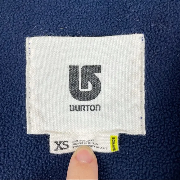 Burton Dry Ride Blue Logo Zip Jacket Hoodie - Picture 7 of 11